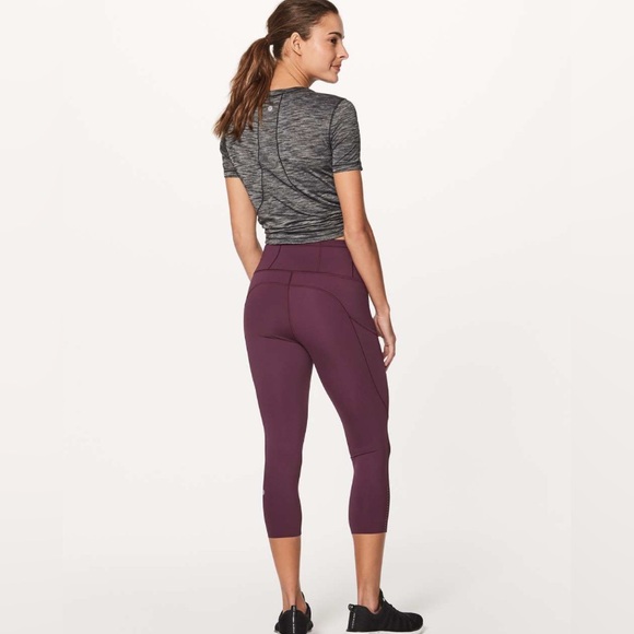 LULULEMON EUC SIZE 4 FAST & FREE CROP II/ Dark adobe - Picture 3 of 11